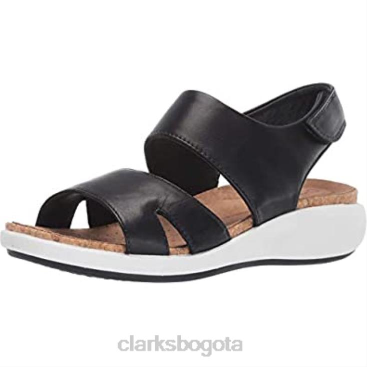 Clarks 0DX8L1009 Sandalia clarks un bali de cuero negro para mujer mujer cuero negro