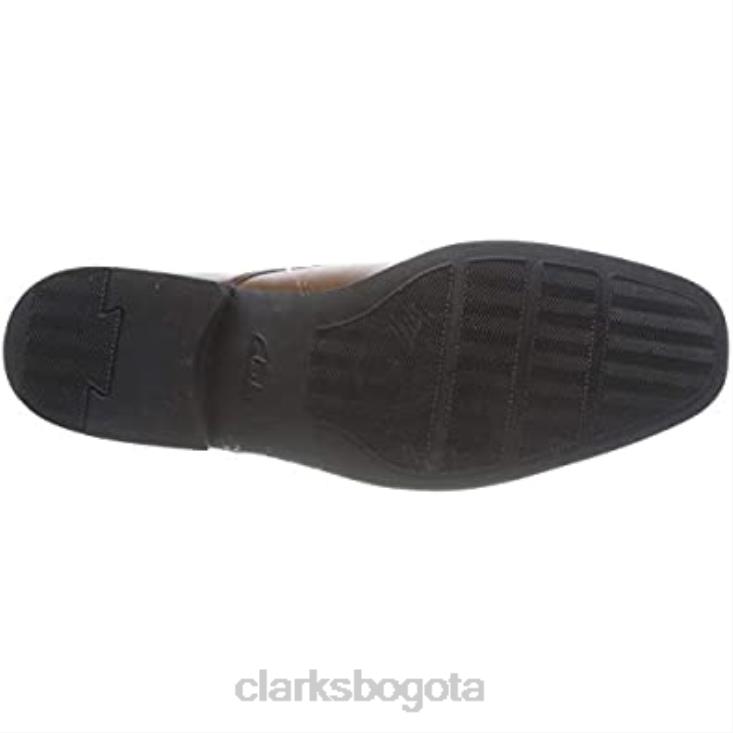Clarks 0DX8L1010 zapatos clarks tilden walk oxford para hombre marrón oscuro tostado lea hombres marrón oscuro bronceado lea