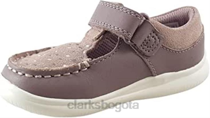 Clarks 0DX8L1019 zapatos clarks crest moc de cuero para niño rosa niños