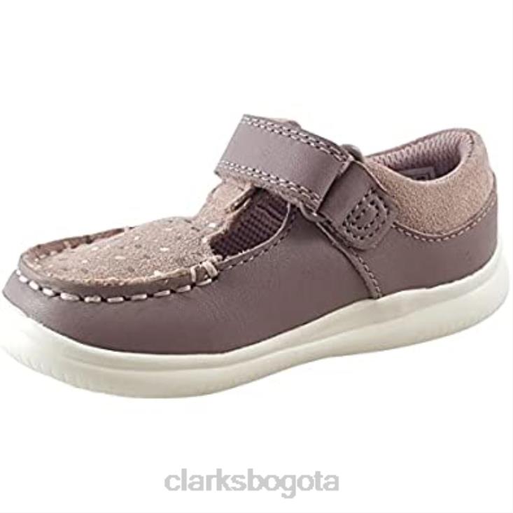 Clarks 0DX8L1019 zapatos clarks crest moc de cuero para niño rosa niños