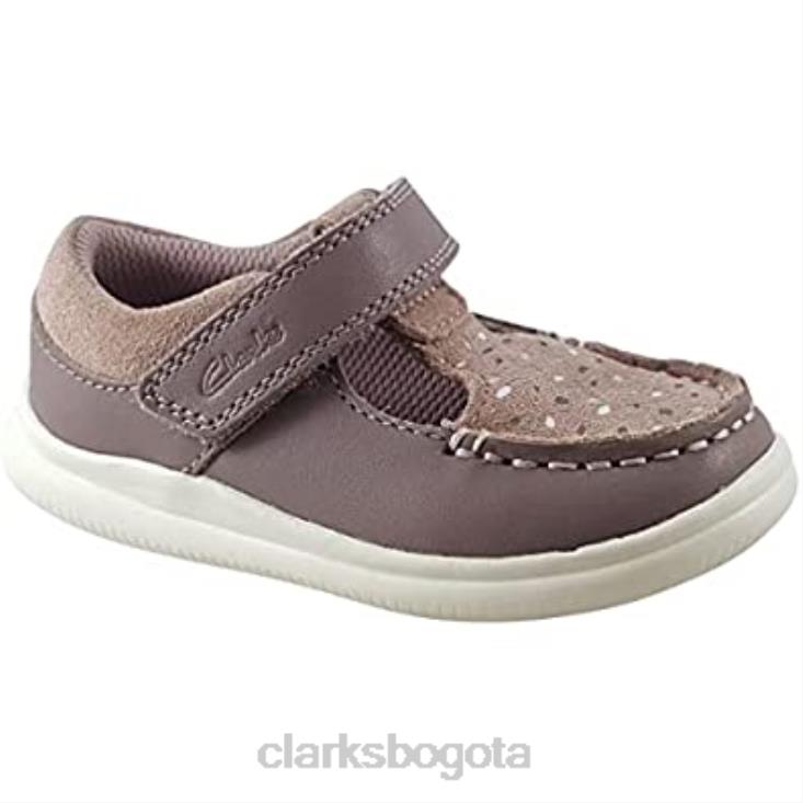 Clarks 0DX8L1019 zapatos clarks crest moc de cuero para niño rosa niños