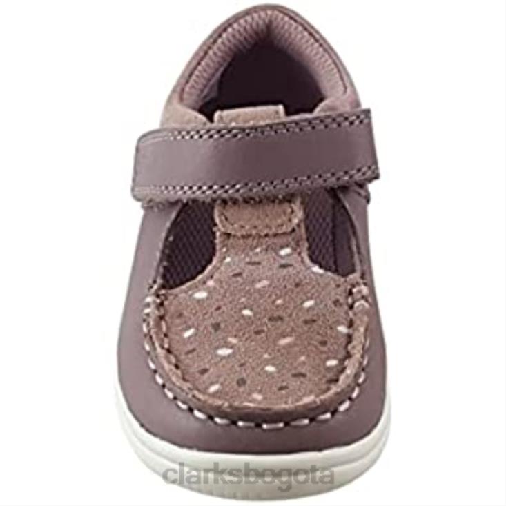 Clarks 0DX8L1019 zapatos clarks crest moc de cuero para niño rosa niños