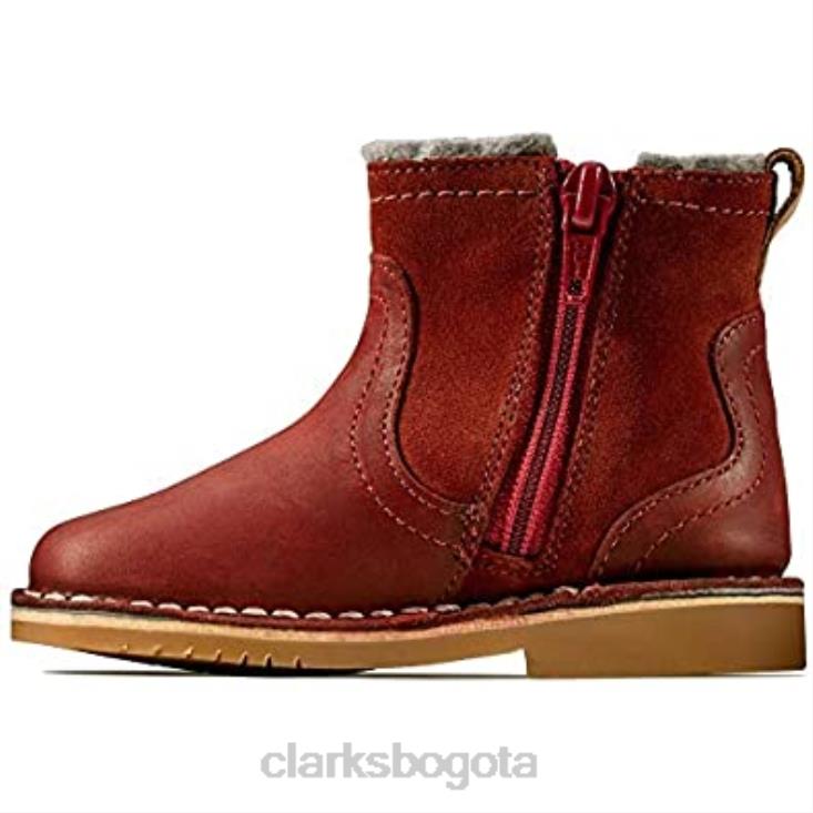 Clarks 0DX8L1024 rojo rojo oscuro rojo oscuro botas chelsea clarks comet frost t para niña niños rojo rojo oscuro rojo oscuro