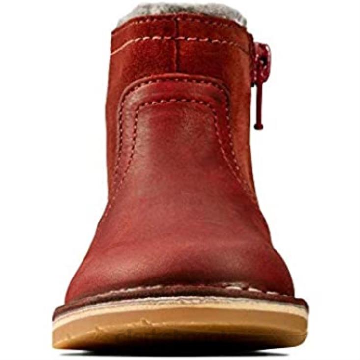 Clarks 0DX8L1024 rojo rojo oscuro rojo oscuro botas chelsea clarks comet frost t para niña niños rojo rojo oscuro rojo oscuro