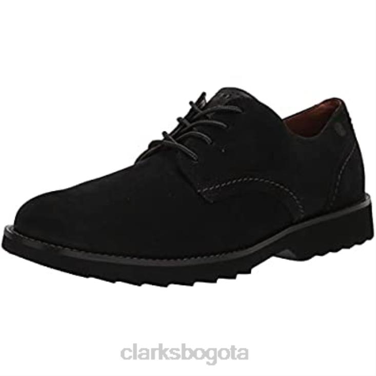 Clarks 0DX8L1026 Clarks Fallhill Plaoxford Nubuck negro para hombre hombres nubuck negro