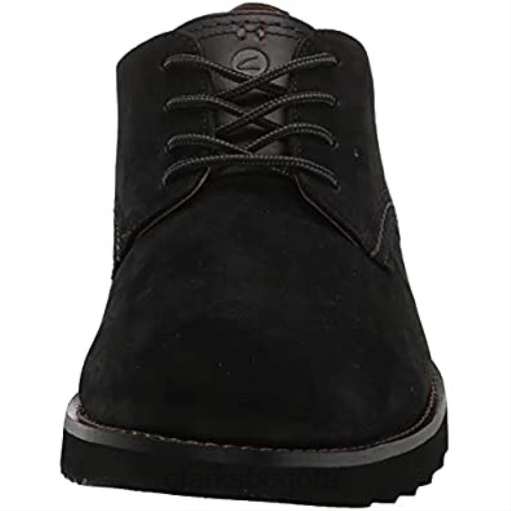 Clarks 0DX8L1026 Clarks Fallhill Plaoxford Nubuck negro para hombre hombres nubuck negro