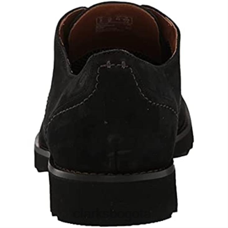 Clarks 0DX8L1026 Clarks Fallhill Plaoxford Nubuck negro para hombre hombres nubuck negro