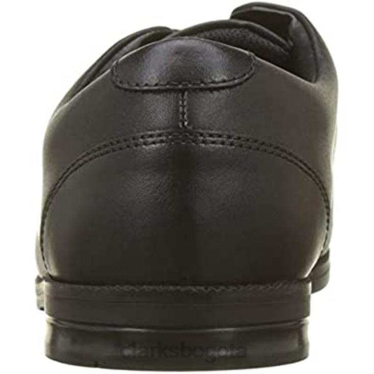 Clarks 0DX8L1028 black rufus edge bl derbys niño clarks niños cuero negro