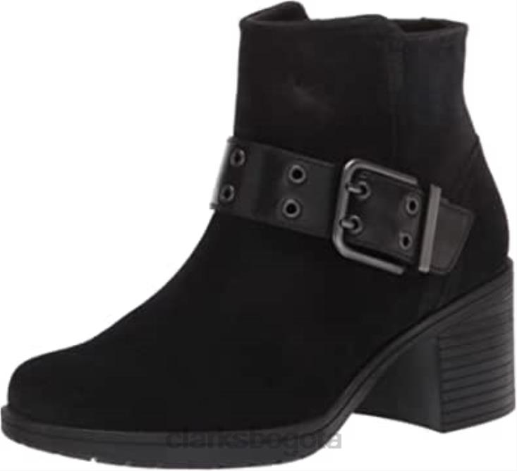 Clarks 0DX8L1032 Botín mujer clarks hollis star combi ante negro mujer combinación de ante negro