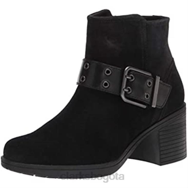 Clarks 0DX8L1032 Botín mujer clarks hollis star combi ante negro mujer combinación de ante negro