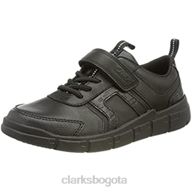 Clarks 0DX8L1035 zapatilla clarks encodebright k negra niño niños cuero negro