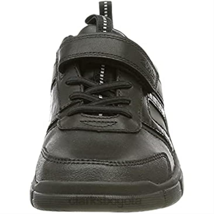 Clarks 0DX8L1035 zapatilla clarks encodebright k negra niño niños cuero negro