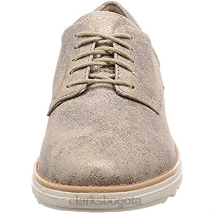 Clarks 0DX8L1036 clarks sharon crystal oxford beige peltre para mujer mujer peltre beige