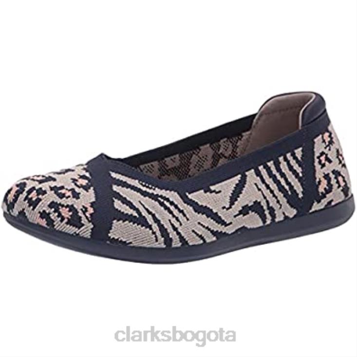 Clarks 0DX8L1037 bailarinas carly Wish para mujer Clarks Stone Combi mujer