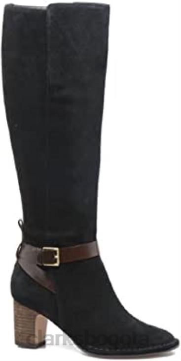 Clarks 0DX8L104 Bota clarks mujer ante negro especiado flame mujer ante negro