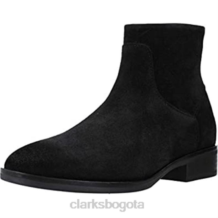 Clarks 0DX8L105 Bota de moda Clarks Pure Rosa de ante negro para mujer mujer ante negro