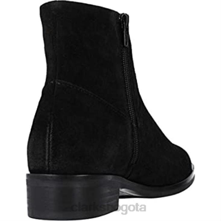 Clarks 0DX8L105 Bota de moda Clarks Pure Rosa de ante negro para mujer mujer ante negro