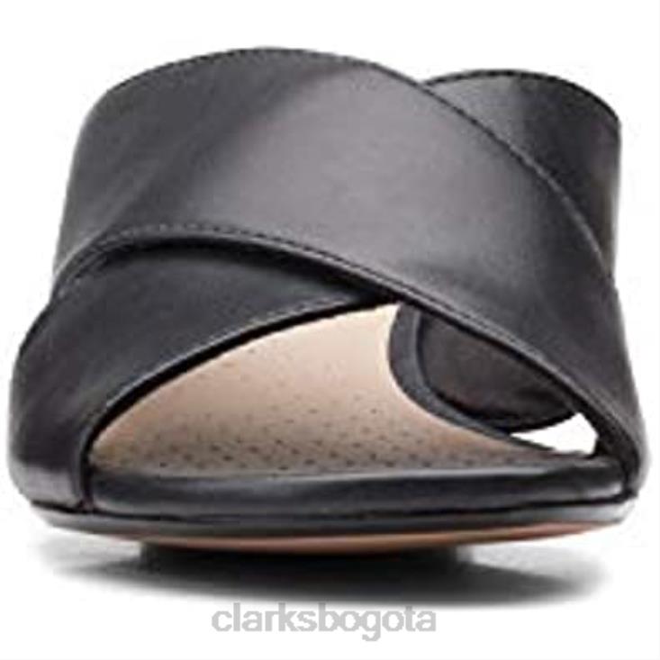 Clarks 0DX8L1052 Sandalia tacón caroleigh mujer piel negra clarks mujer cuero negro