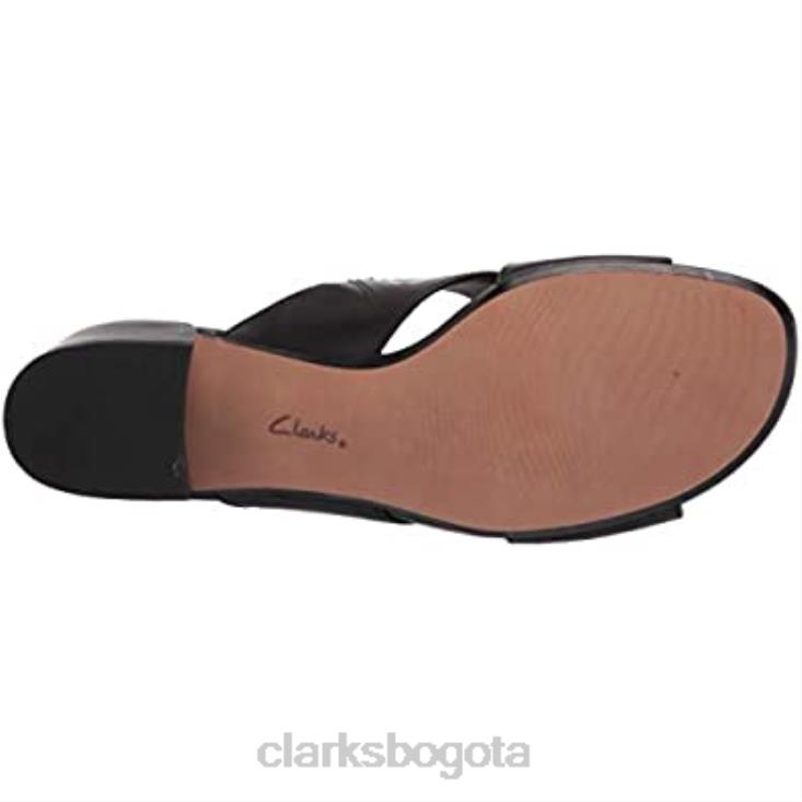 Clarks 0DX8L1052 Sandalia tacón caroleigh mujer piel negra clarks mujer cuero negro