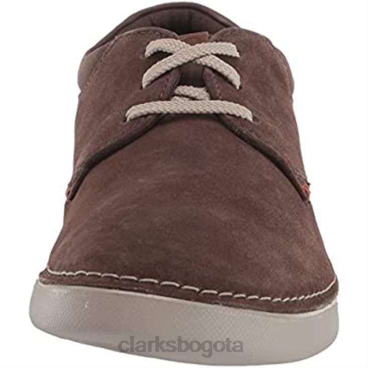 Clarks 0DX8L1059 Zapatilla Clarks Gereld de ante color topo para hombre hombres gamuza color topo