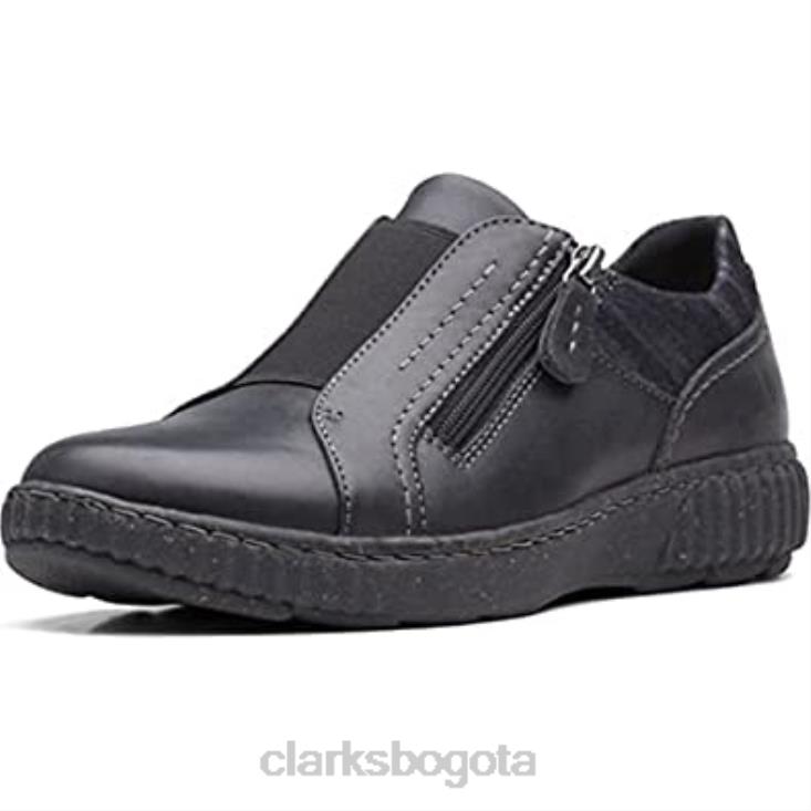 Clarks 0DX8L107 clarks caroline cove oxford de cuero negro para mujer mujer cuero negro