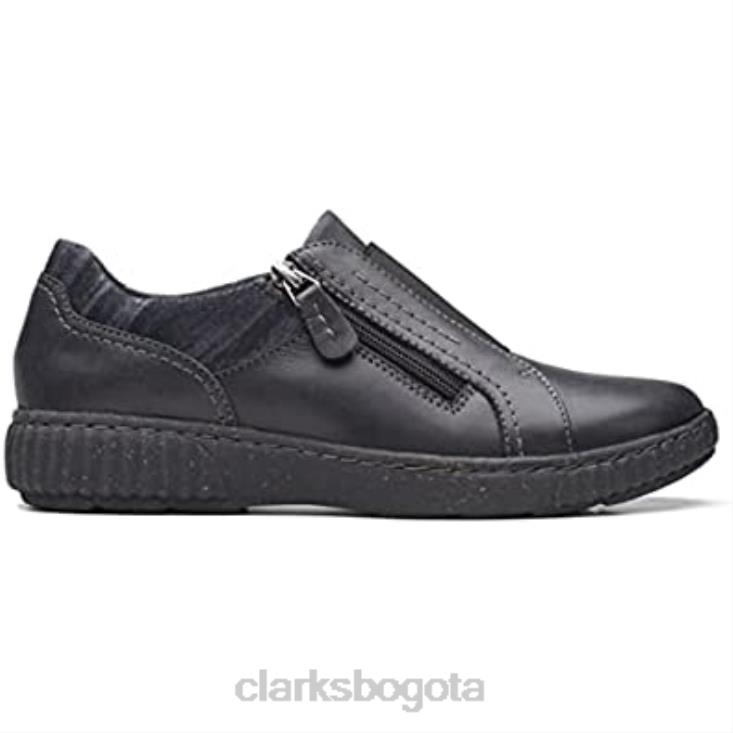 Clarks 0DX8L107 clarks caroline cove oxford de cuero negro para mujer mujer cuero negro
