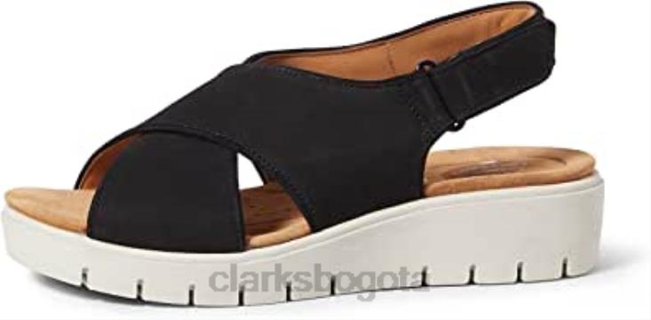 Clarks 0DX8L108 chanclas un karely sun negras para mujer clarks mujer nubuck negro