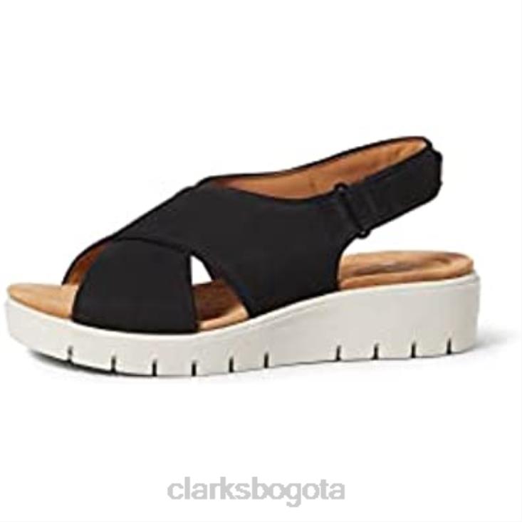 Clarks 0DX8L108 chanclas un karely sun negras para mujer clarks mujer nubuck negro