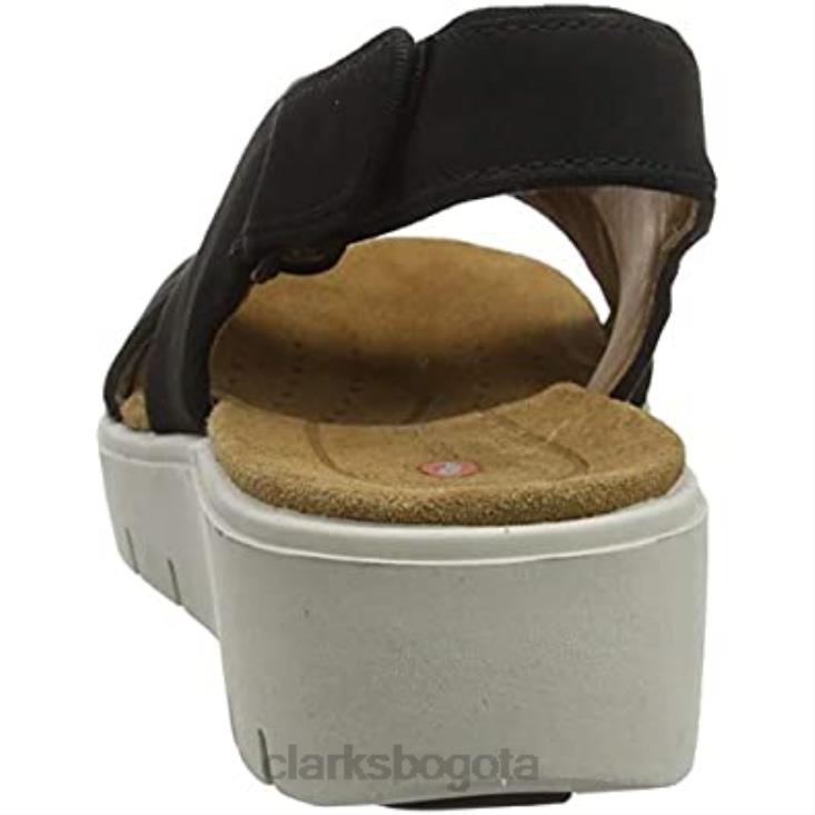 Clarks 0DX8L108 chanclas un karely sun negras para mujer clarks mujer nubuck negro