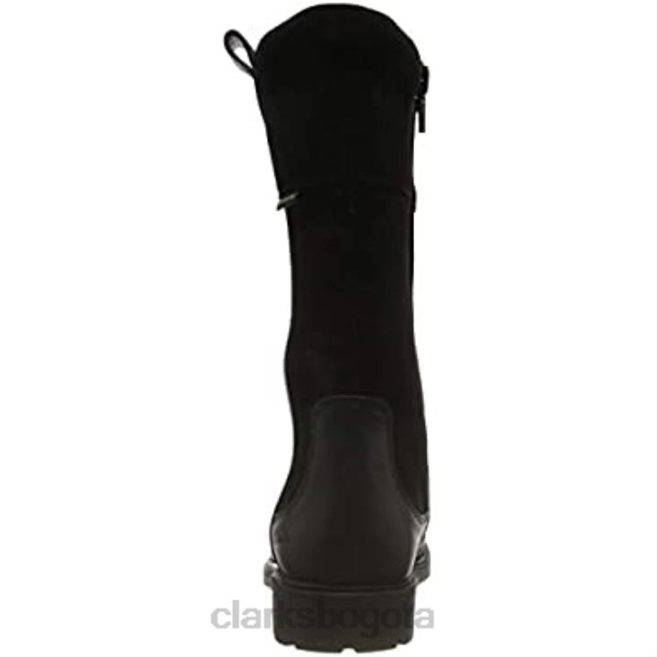 Clarks 0DX8L1084 Bota chelsea astrolhi gtx k de niña de piel negra clarks niños cuero negro