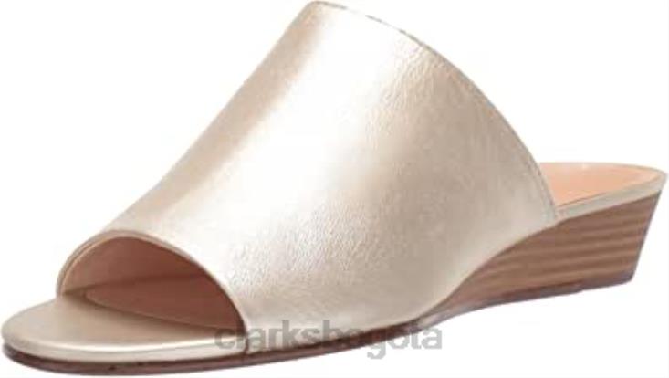 Clarks 0DX8L1089 Sandalias Clarks Mena Rose de piel metalizada para mujer mujer cuero metalizado