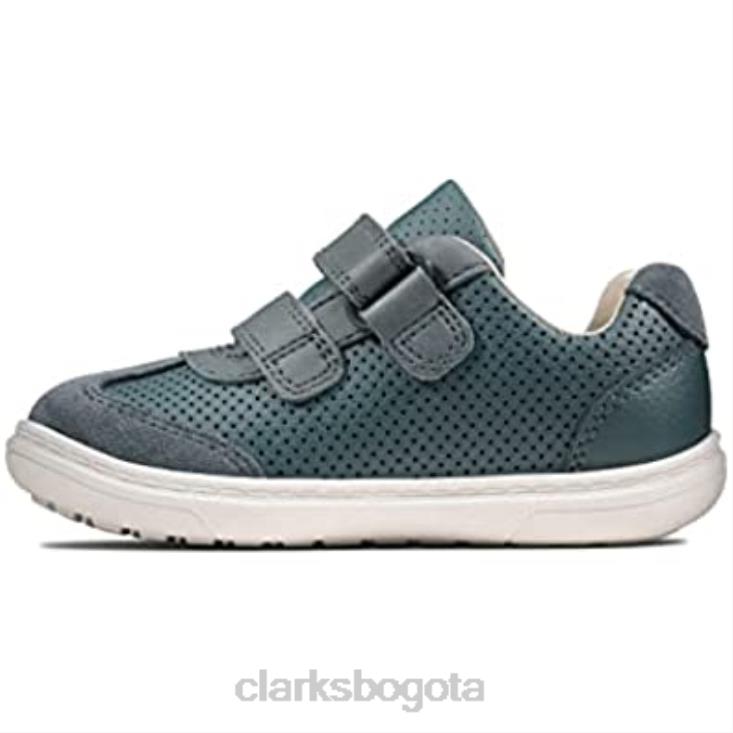 Clarks 0DX8L1090 clarks flash beau t primeros zapatos para niño 4 azul niños