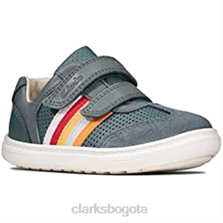 Clarks 0DX8L1090 clarks flash beau t primeros zapatos para niño 4 azul niños