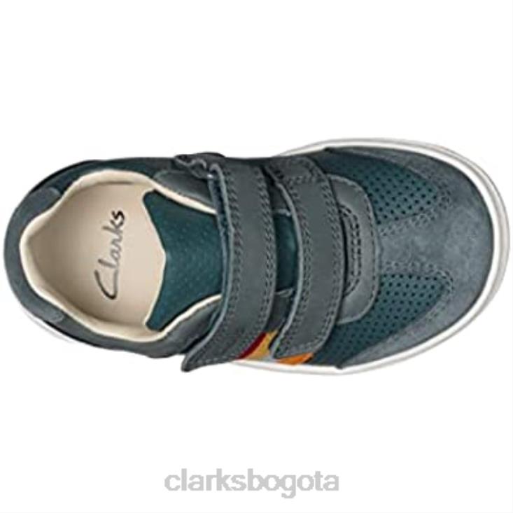 Clarks 0DX8L1090 clarks flash beau t primeros zapatos para niño 4 azul niños