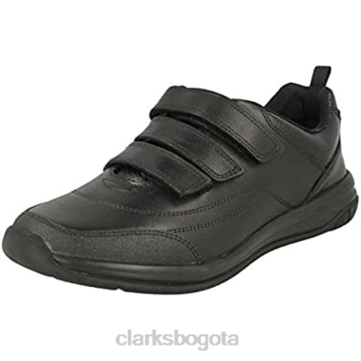 Clarks 0DX8L1096 Zapatillas bajas clarks hula thrill de niño negras niños cuero negro