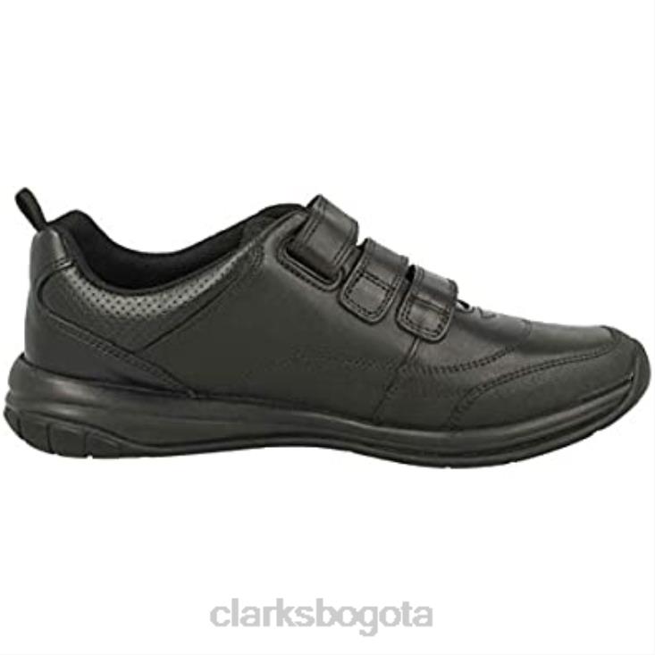 Clarks 0DX8L1096 Zapatillas bajas clarks hula thrill de niño negras niños cuero negro