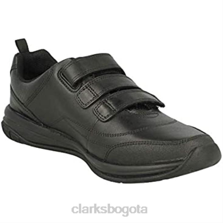 Clarks 0DX8L1096 Zapatillas bajas clarks hula thrill de niño negras niños cuero negro