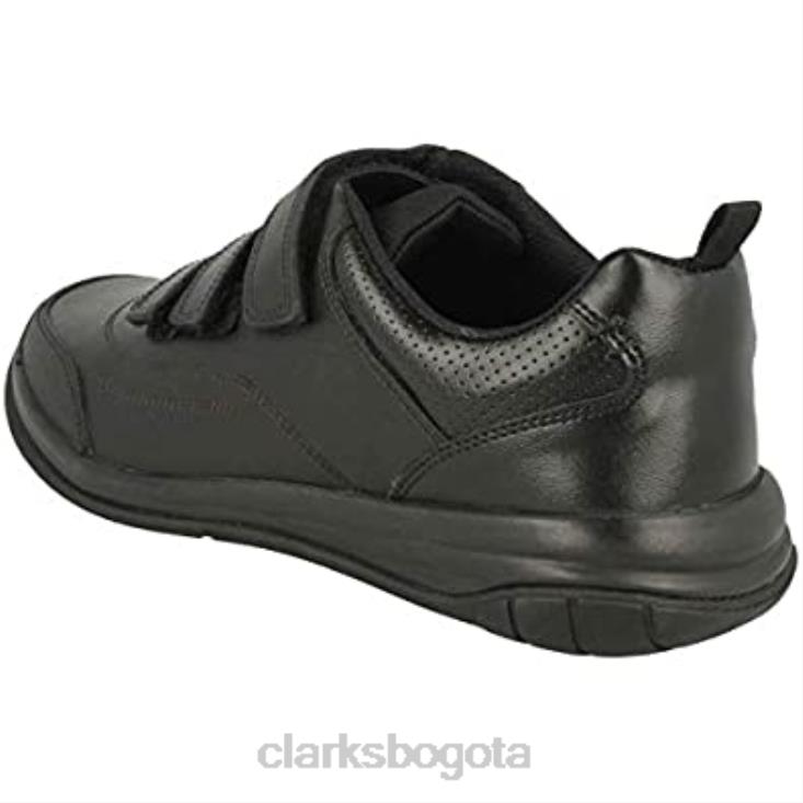 Clarks 0DX8L1096 Zapatillas bajas clarks hula thrill de niño negras niños cuero negro
