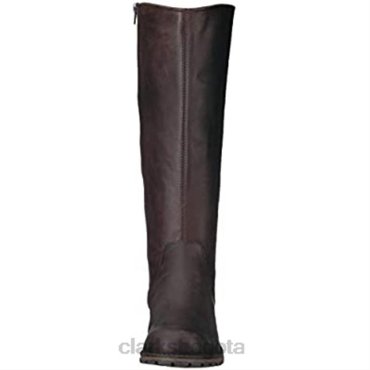 Clarks 0DX8L1102 bota de moda marana trudy para mujer de cuero marrón oscuro clarks mujer cuero marrón oscuro