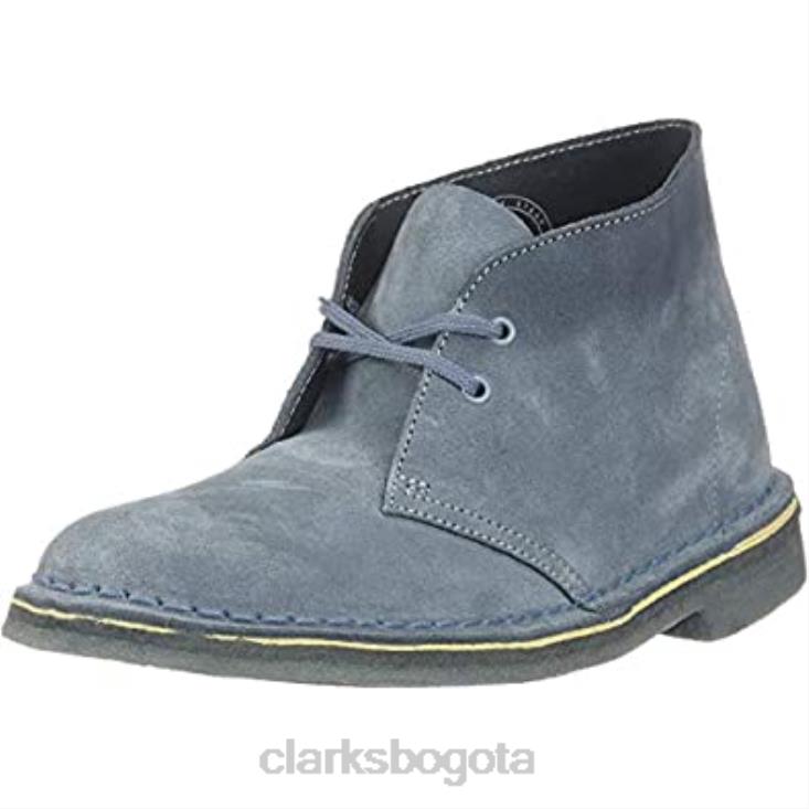 Clarks 0DX8L1103 bota safari mujer clarks ante azul gris mujer gamuza gris azul