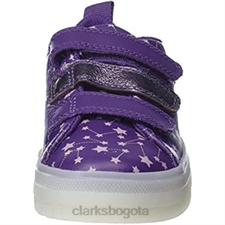Clarks 0DX8L1105 Zapatilla clarks flare fly k de niña violeta niños púrpura