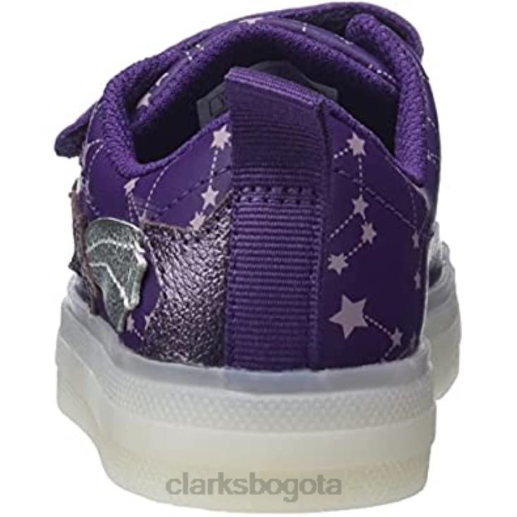 Clarks 0DX8L1105 Zapatilla clarks flare fly k de niña violeta niños púrpura
