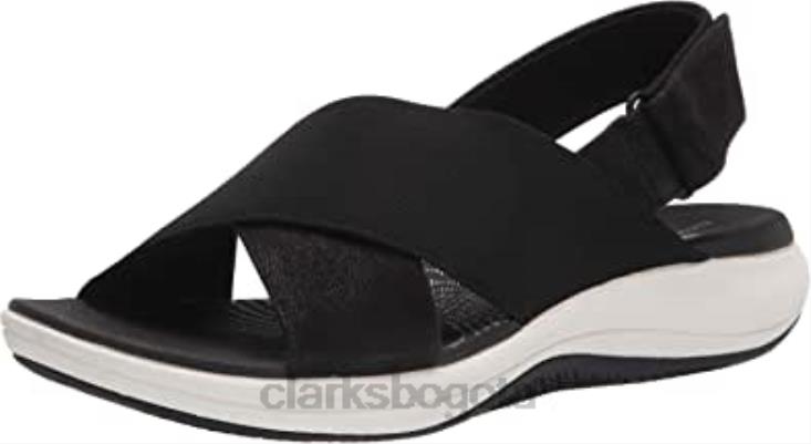 Clarks 0DX8L1111 sandalia mira arena mujer clarks negro textil mujer textil negro