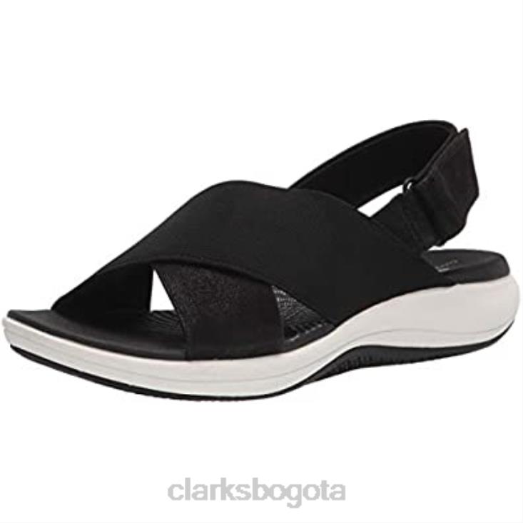 Clarks 0DX8L1111 sandalia mira arena mujer clarks negro textil mujer textil negro