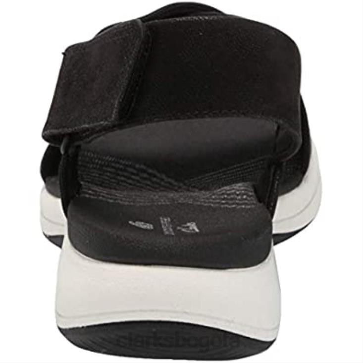 Clarks 0DX8L1111 sandalia mira arena mujer clarks negro textil mujer textil negro