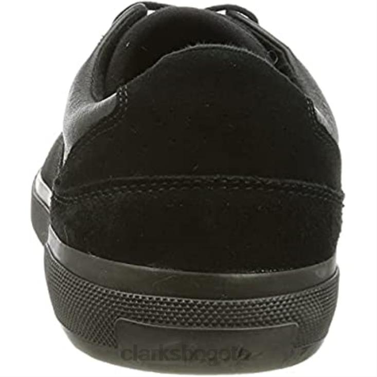 Clarks 0DX8L1114 Zapatilla clarks aceley lo de hombre de piel negra hombres cuero negro