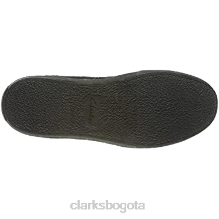 Clarks 0DX8L1114 Zapatilla clarks aceley lo de hombre de piel negra hombres cuero negro