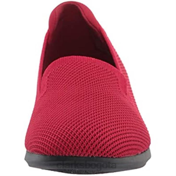 Clarks 0DX8L1115 Mocasines Clarks Carly Dream de punto rojo para mujer mujer punto rojo
