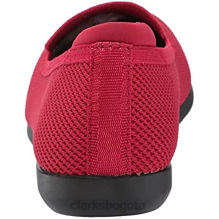 Clarks 0DX8L1115 Mocasines Clarks Carly Dream de punto rojo para mujer mujer punto rojo