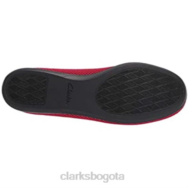Clarks 0DX8L1115 Mocasines Clarks Carly Dream de punto rojo para mujer mujer punto rojo